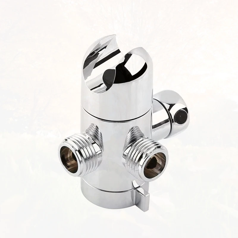 Tee Connector Shower Adapter Adjustable Shower Head Diverter Valve Arm Mounted Shower Head Holder Bathroom Shower Valve 3 Way