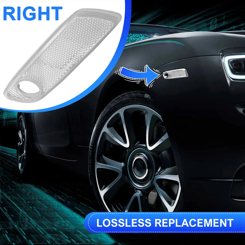 Car Front Side Marker Light Fender Light Cover For Rolls Royce Ghost RR4 Wraith RR5 Dawn RR6