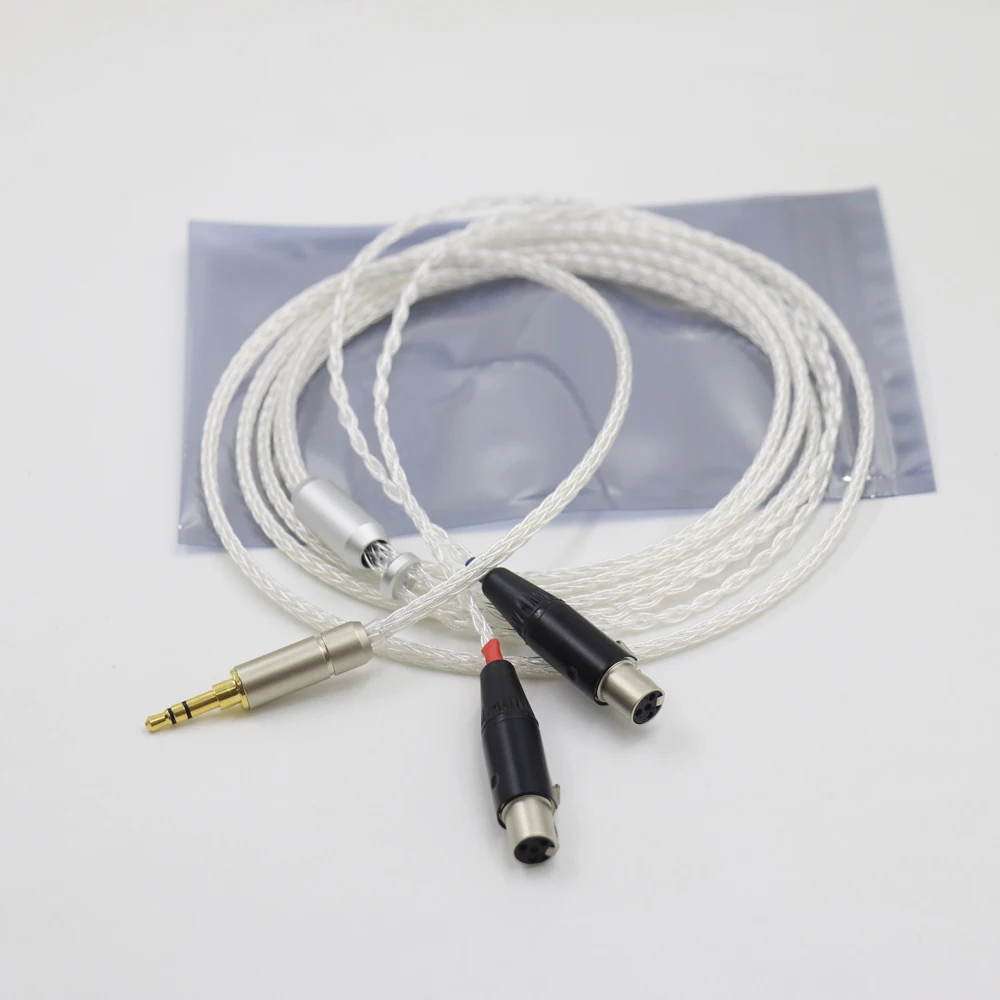 16 Core 4.4 2.5mm Silver Plated Headphone Upgrade Cable For Audeze LCD-2, LCD-3, LCD-4, LCD-X, LCD-XC Earphone