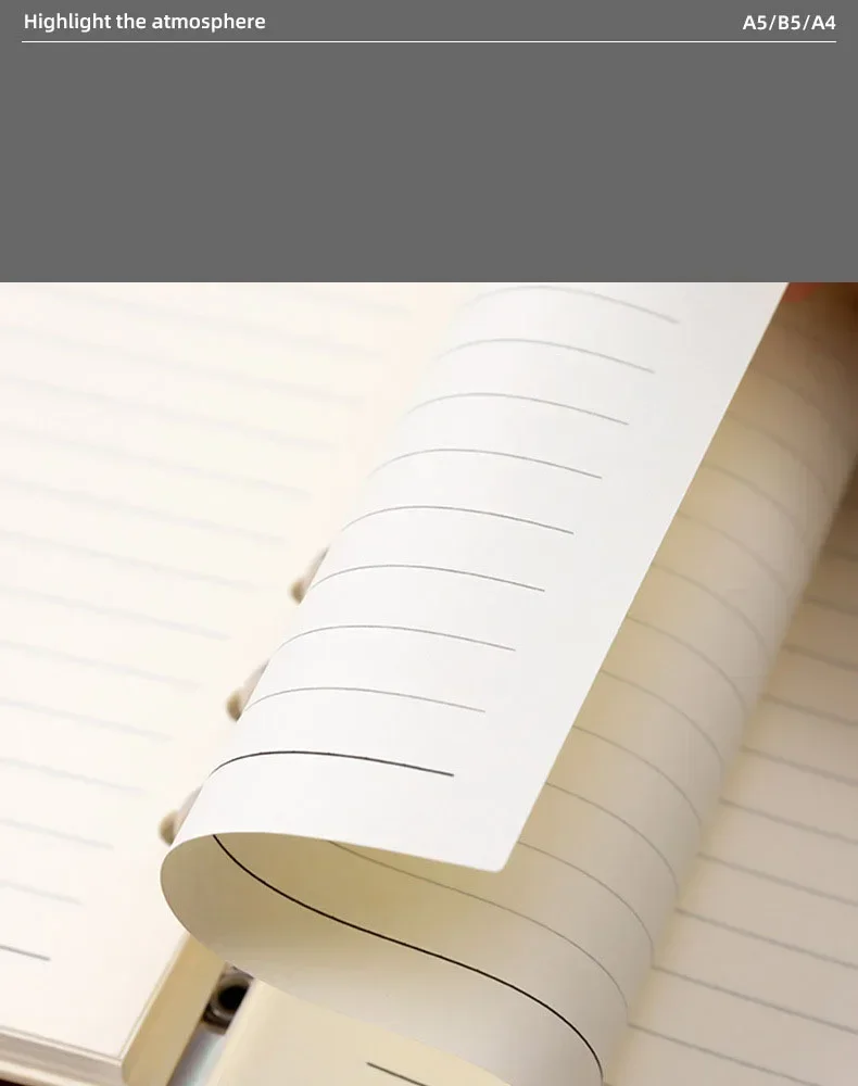 A5/B4/A4 Notizblock, Bindemittel, Agenda, 60 Blatt, Notizbuch, Schnalle, verdicktes Tagebuch, Skizzenbuch, Notizbücher, Schreibblöcke, Büro, Schule – Detail 6