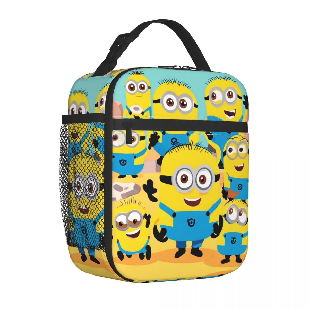 Custom Minions Thermal Insulated Lunch Bag Women Minion Cartoon Resuable Lunch Box for Outdoor Multifunction Food Tote Bags