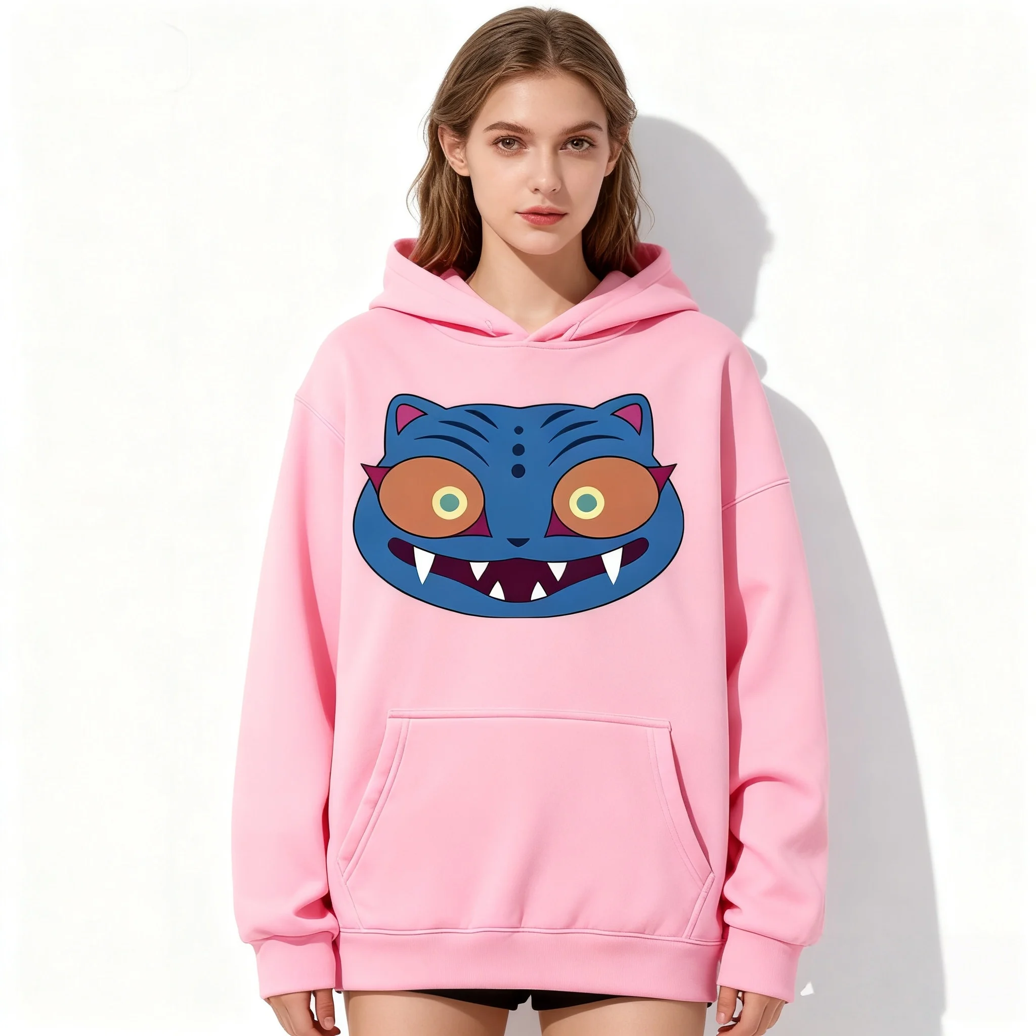 

Осенне-зимние толстовки большого размера, команда охоты ведьмы, дерпи, корейский стиль, американская модная одежда с принтом, большая женская одежда для взрослых