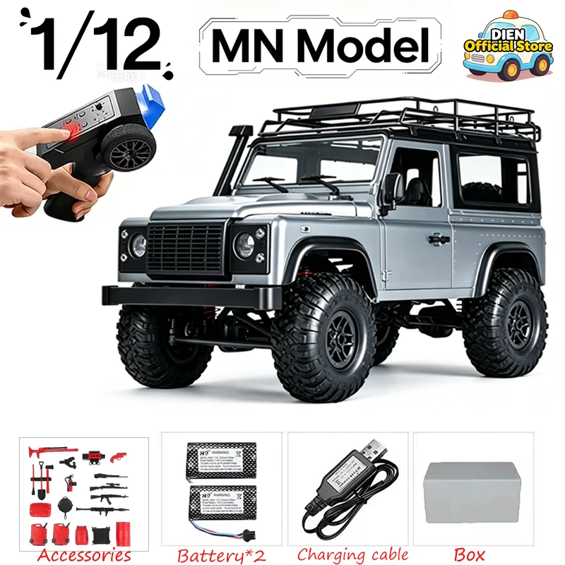 MN99S 1/12 RC Car 2.4G RTR 4WD Remote Control Off-Road Climbing Vehicle Defender Pickup Truck Toys for Boys Children for Adults