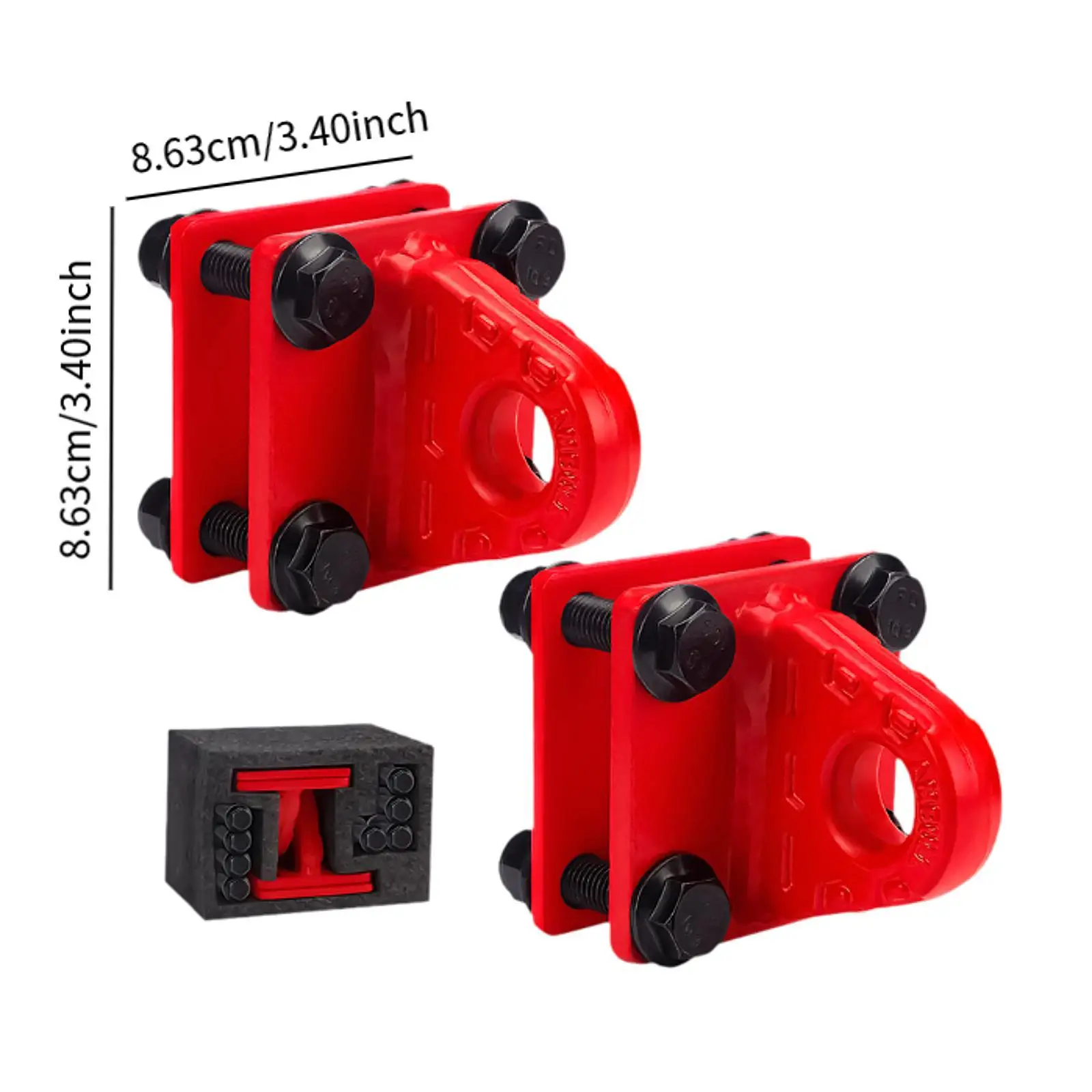 2x D Ring Shackles Mount Bracket Towing Accessories for Truck Vehicle