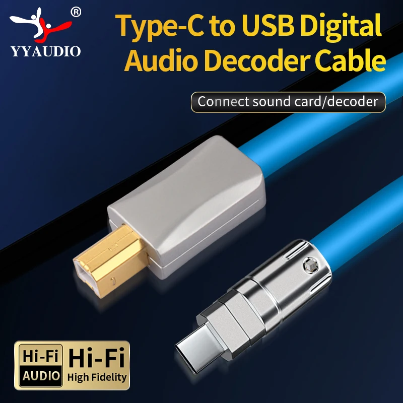 Type-C To USB Cable for Decoder Sound Card Tuner Electronic Organ Etc HiFi Decoding DAC Audio USB Cable