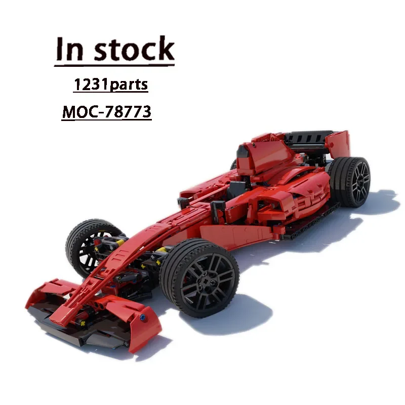 

MOC-78773 Red New Classic Formula 1 Sports Car Building Block Model1231Parts MOC Creative Kids Birthday Building Blocks Toy Gift