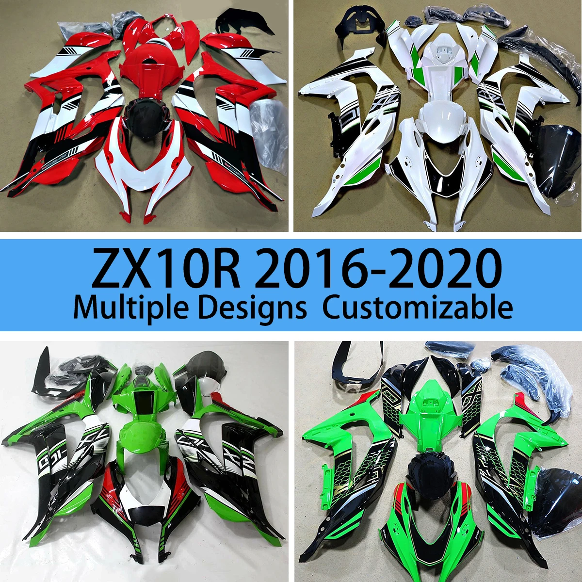 ZX 10R 2016 2017 2018 2019 2020 Dirt Bike Fairing Kit for KAWASAKI ZX10R 16-20 Aftermarket Injection Motorcycle Fairings