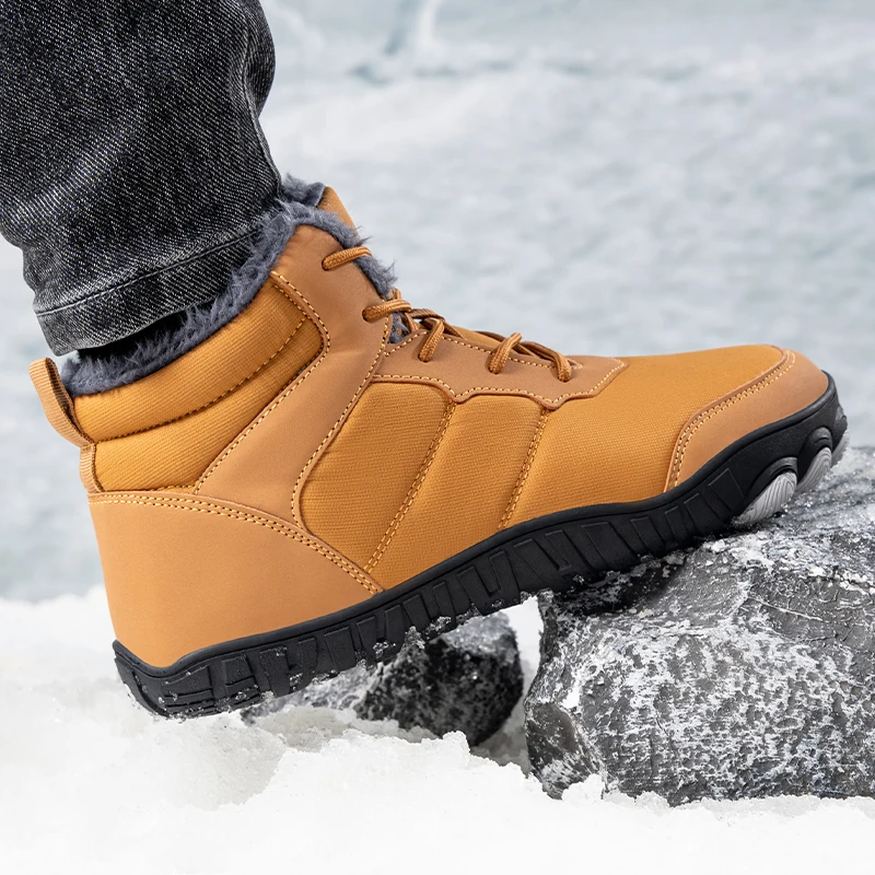 أحذية شتوية للرجال أحذية رياضية دافئة مقاومة للماء وغير قابلة للانزلاق - شباشب شتوية أحذية تنس للرجال