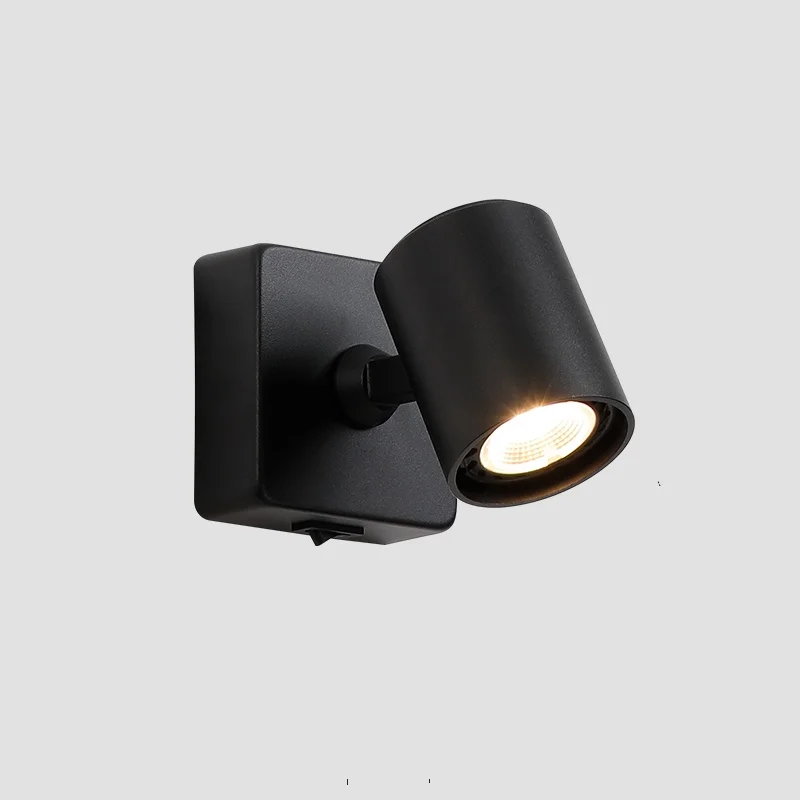 

Mordern Led Wall Lamp Rocker Arm Home Wall Light Black Fixture Adjustable Angle Wall sconce Bedroom Bedside Reading Light