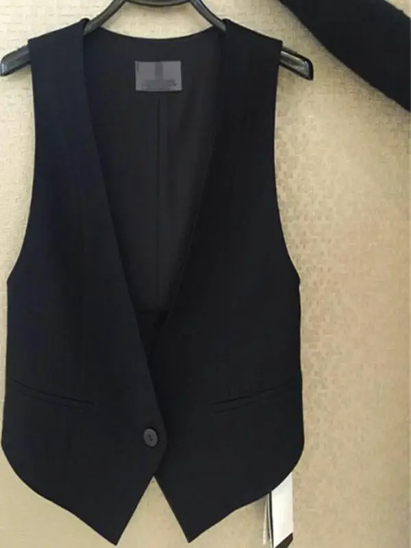 

Универсальный цветной жилет с V-образным вырезом для женщин, верхняя одежда весна-осень, новинка, модель 400537, модный деловой женский жилет