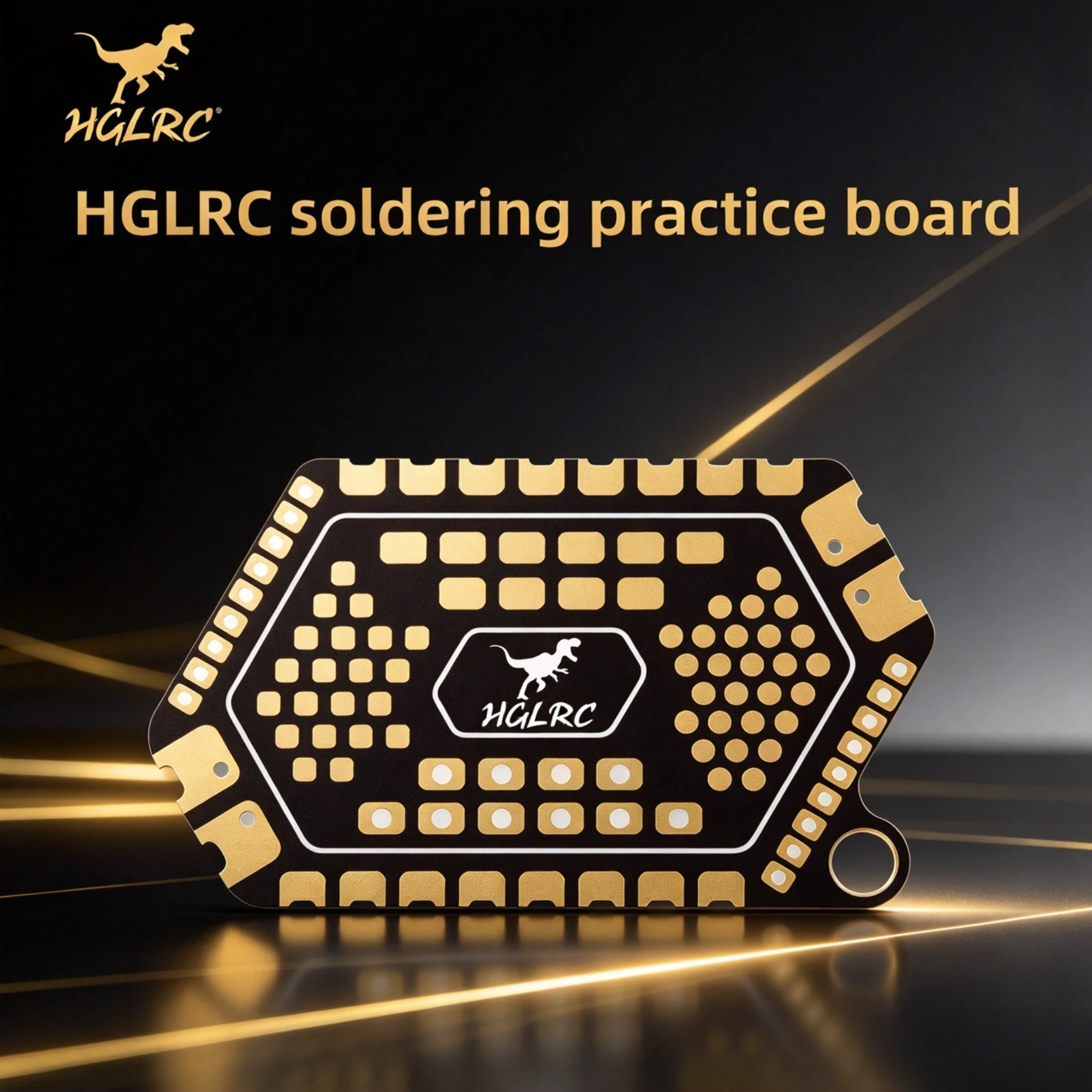 HGLRC Double Sided Soldering Practice PCB Full Copper Base Compact Board for Electronic Beginner Welding Training Kit