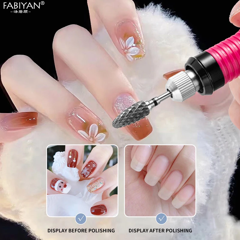 3/32” Stainless Steel Nail Drill Bits Corn Shaped Milling Cutter For Manicure Gel Polish Remover Nail Files XC/C/M/F/XF