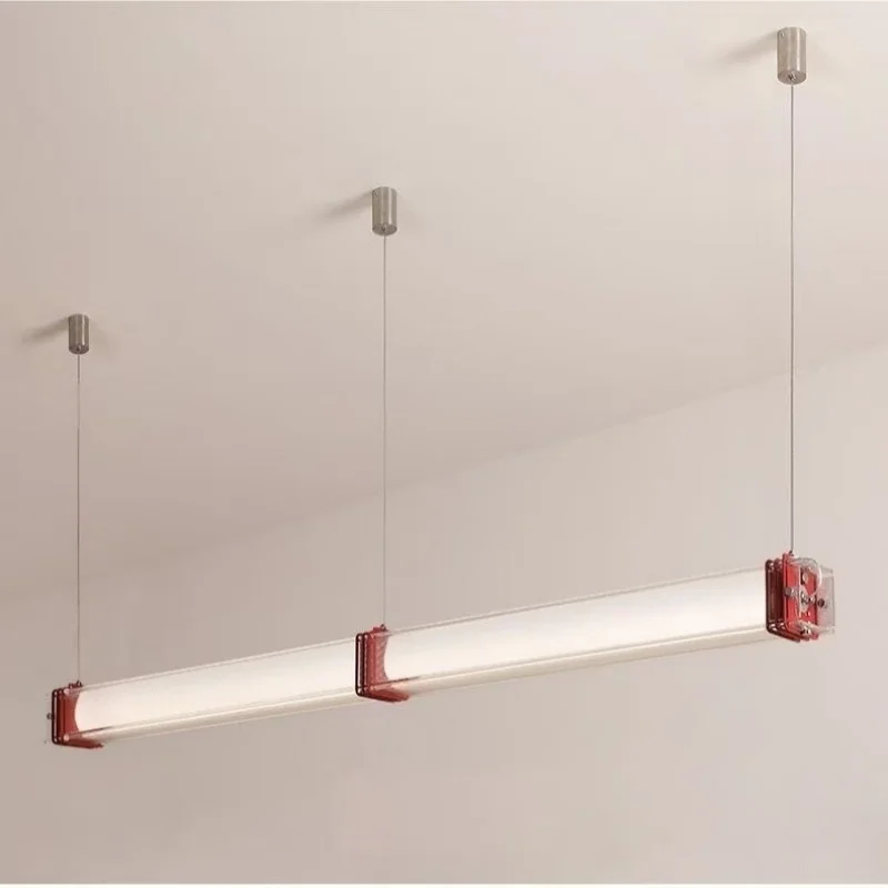 Modern Minimalist Restaurant Bar Long Glass Pendant Luxury Creative Hotel Front Desk Studio Art Designer Lighting Fixtures