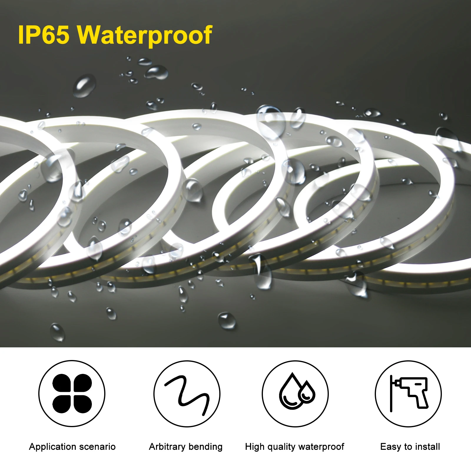 Touch Sensor LED Neon Strip 5V USB Dimmable Waterproof Neon Lamp Night Light Flexible Ribbon Tape For Room Decor DIY Backlight