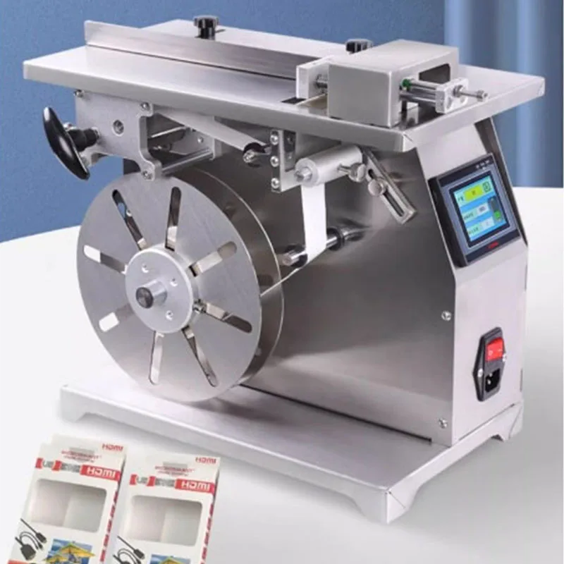 Semi-Automatic 90° Right Angle Labeling Machine, Small Square Box Corner Labeling Equipment for Packaging Cartons
