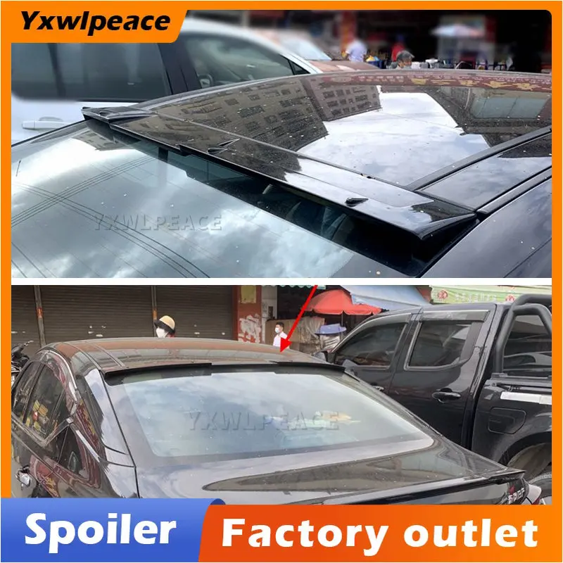 

For Nissan Teana/altima 2019 2020 2021 High Quality ABS Glossy Black Carbon Fiber Look Rear Window Roof Spoiler Car Accessories