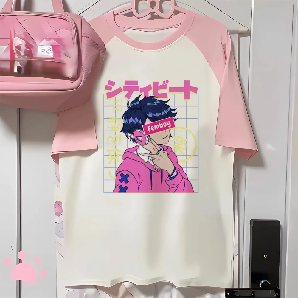 Femboy tshirt women Trendy anime Grunge Vintage 80s Pastel t-shirt graphic Trendy Psychedelic Punk