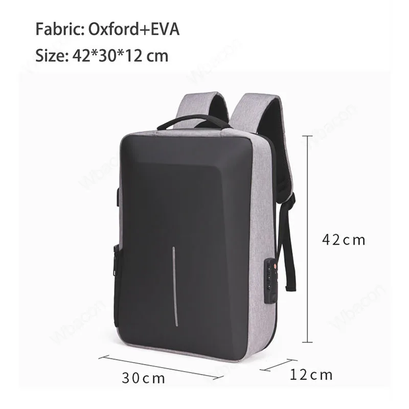 17 inch Laptop Backpack Anti-theft Waterproof School Backpacks with USB Charging Travel Laptop Bag Hard Shell Computer Backpack