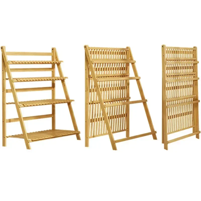 Adjustable Bamboo Plant Shelf Flower Outdoor Luxury Small Plant Shelf Tiered Universal Scaffale Per Piante Balcony Furniture