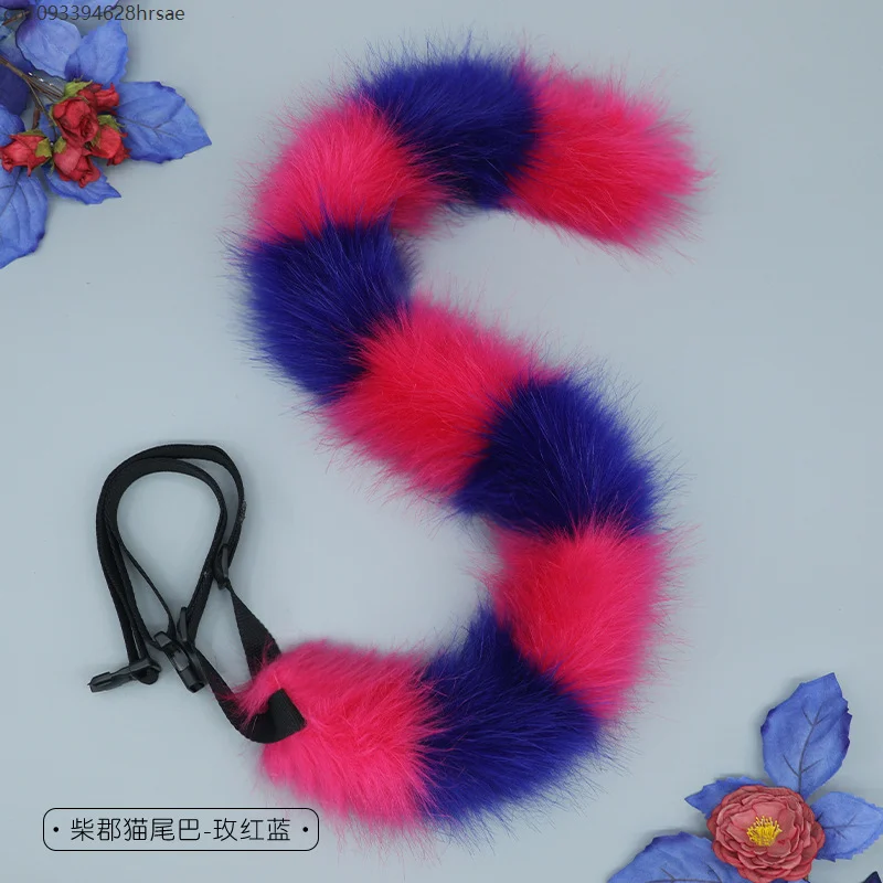 Cheshire Cat Cosplay Tail Headwear Set Party Props Animal Ear Halloween Carnival Club Pub Masquerade Costumes Women Headband