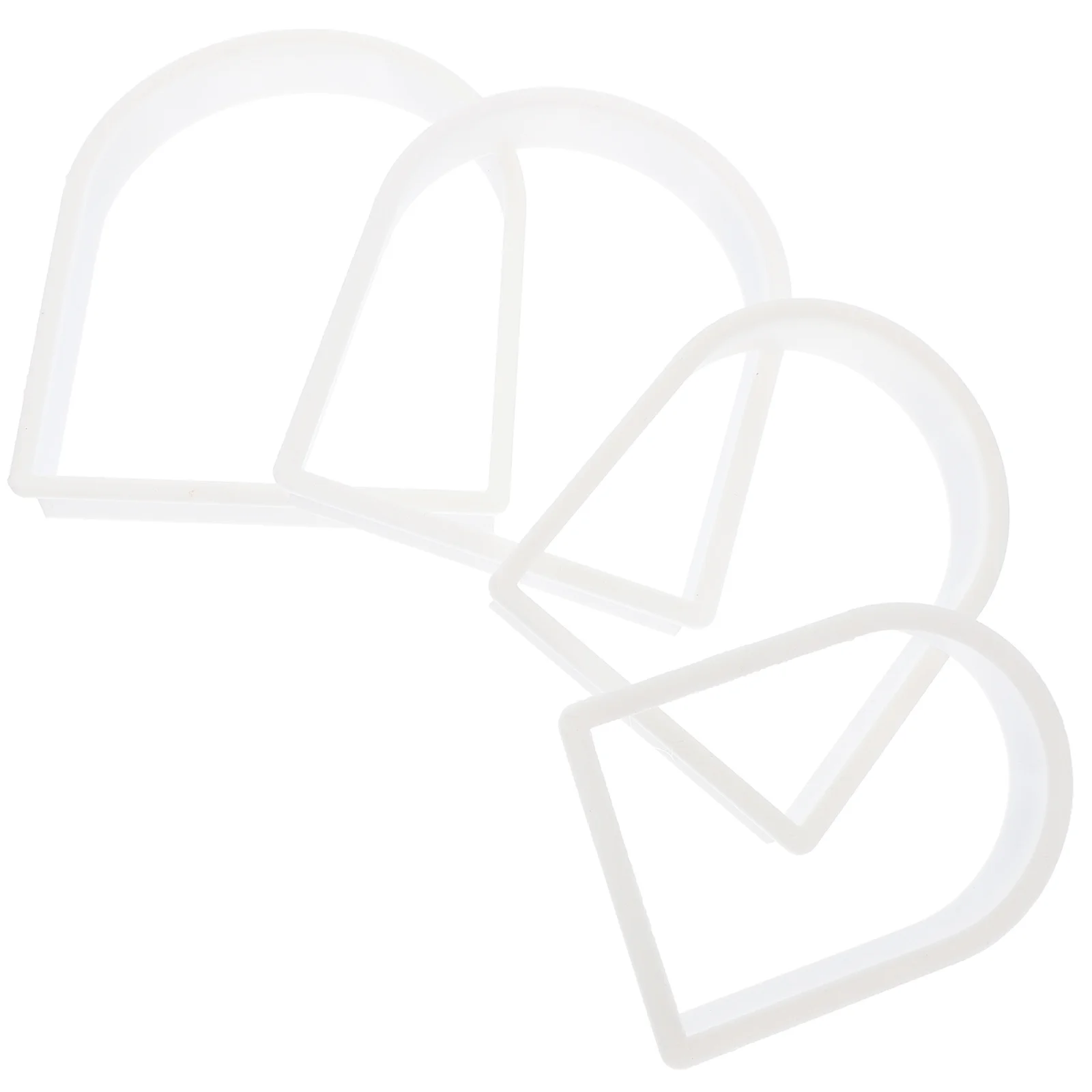 

4Pcs Arch Cookie Mold Plastic Geometric Cutter DIY Baking Supply Reusable Baking Mold for Cookies Cakes Geometric Cookie Cuter