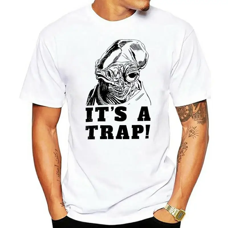 Admiral Ackbar It A Trap! Gray T-Shirt - Men - New w Tags! Cool Casual pride t shirt men Unisex Fashion