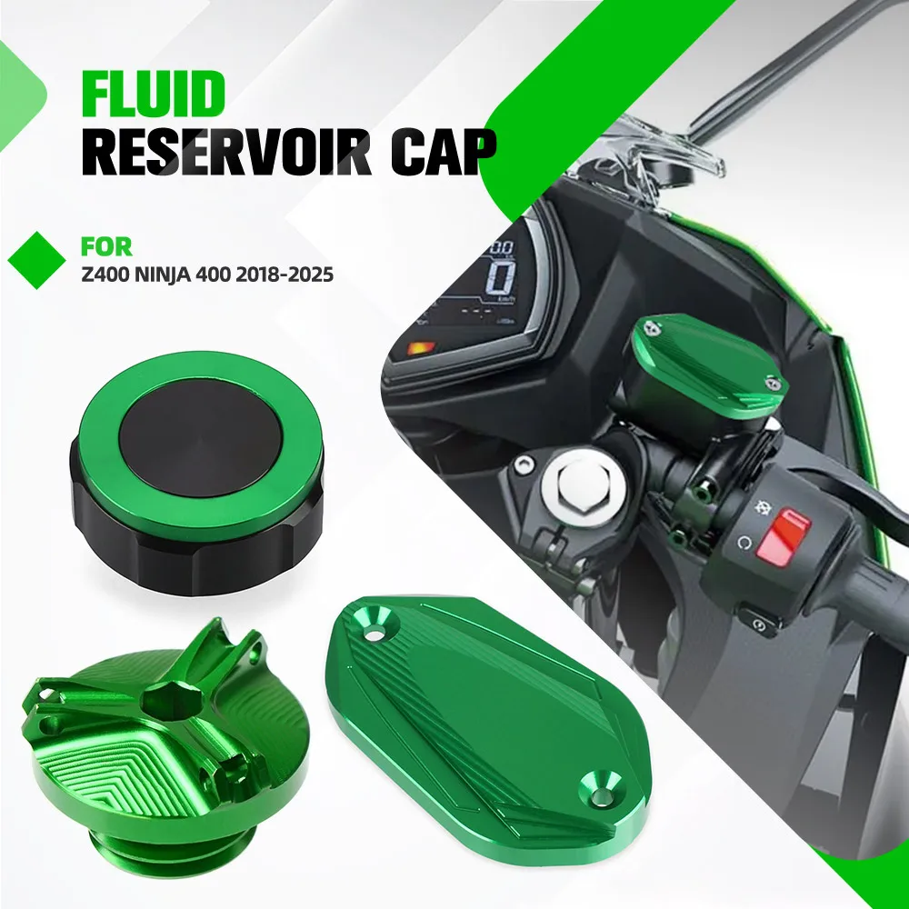 

For Kawasaki Z400 Ninja 400 2018-2025 2024 Motorcycle Front Brake Clutch Master Cylinder Gaskets Cover Oil Filler Cap Ninja400
