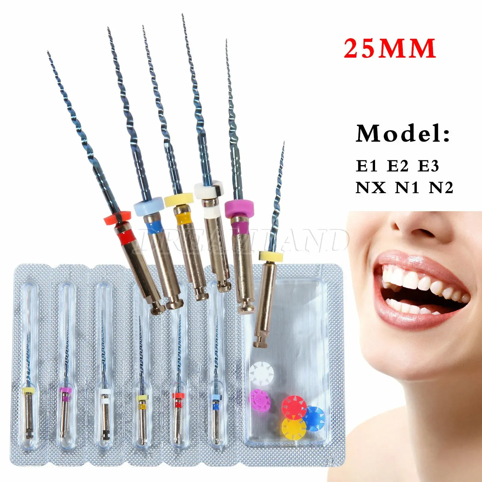 18pcs/3Packs Dental Endodontic NiTi Files Rotary Engine File 25mm Endo Motor Root Canal Treatment