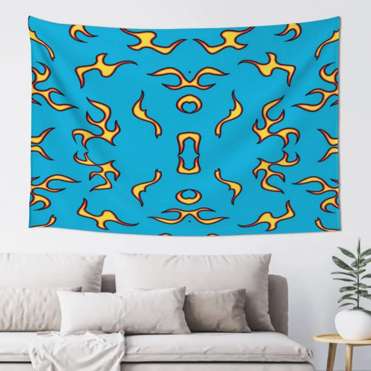 

blue flame Tapestry Room Design Bathroom Decor Wall Decor Hanging Tapestry