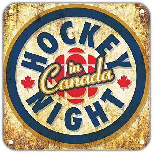 Hockey Night in Canada 12x12 Vintage Tin Sign Wall Decor by Fsdva