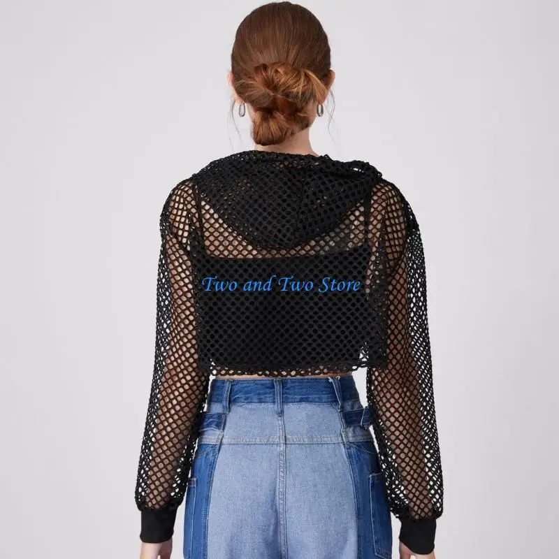 HX6F كم طويل من القماش المزخرف بياقة نصف قميص وياقة مزخرفة وخطوط عنق مجوفة نصف ياقة قميص للإناث #4