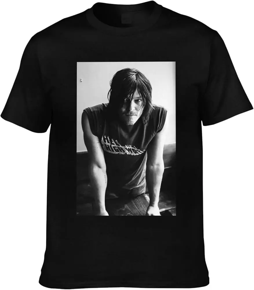 Norman Reedus Tshirt Daryl Dixon Short Sleeve 100% Cotton Top Crewneck Tees for Men Women