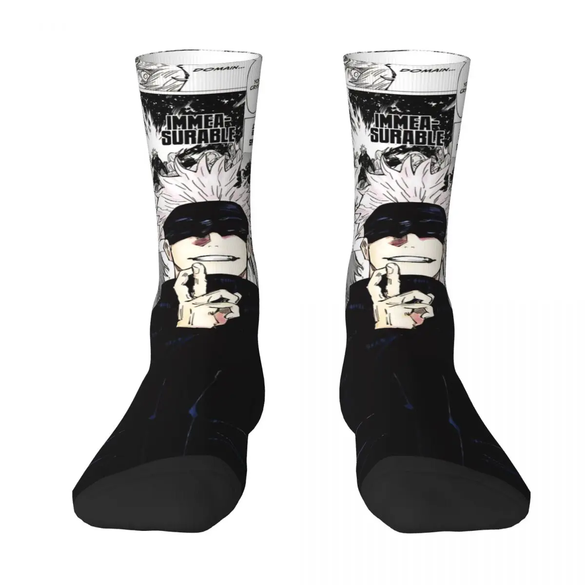 Satoru Gojo Anime Socks Japanese Manga Special Grade Teacher Fashion Stockings Women Men Running Socks Autumn Anti Slip Socks
