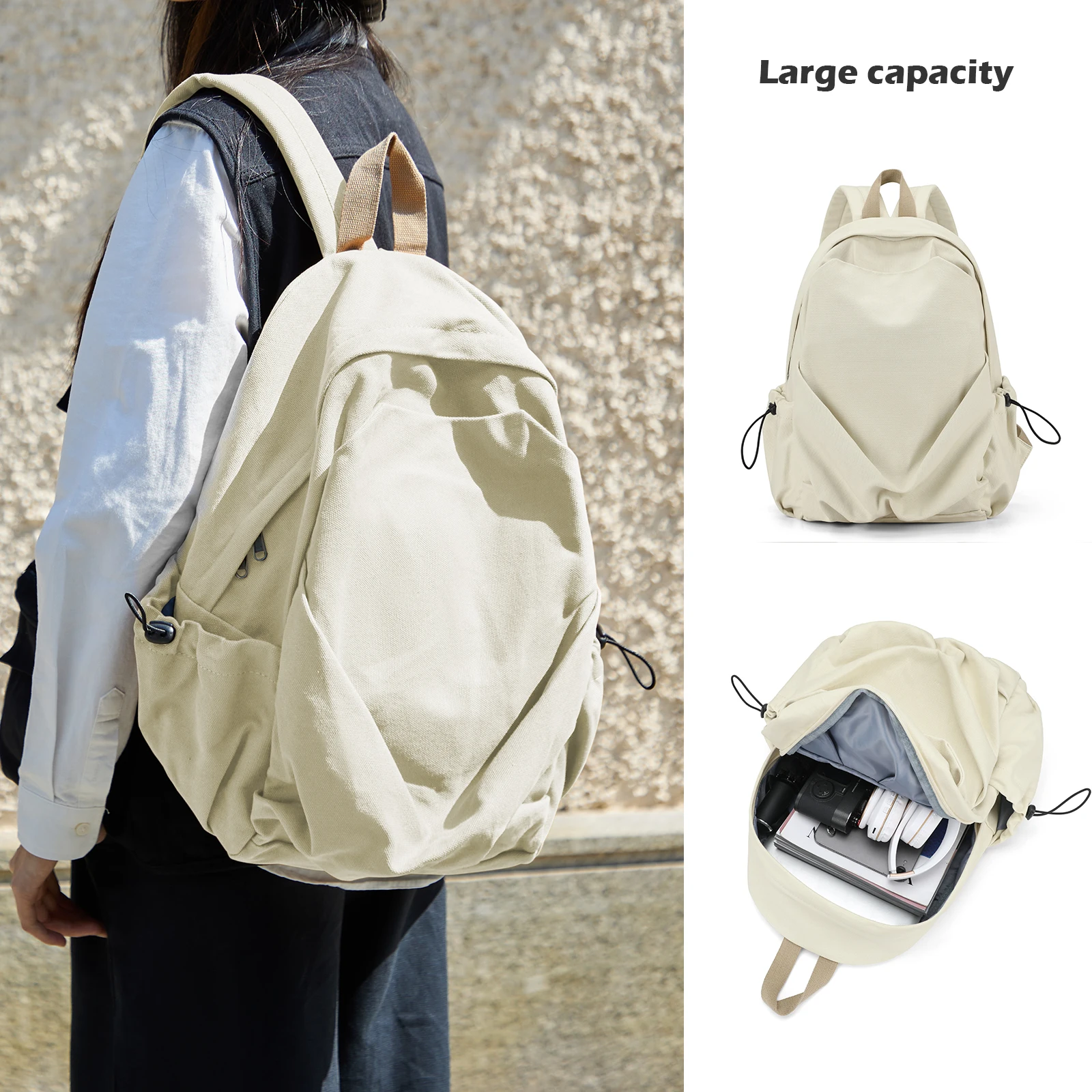School Backpack for Girl Boy High Capacity Waterproof Teen College Daypack Knapsack Women Travel Backpack Laptop Casual Backpack