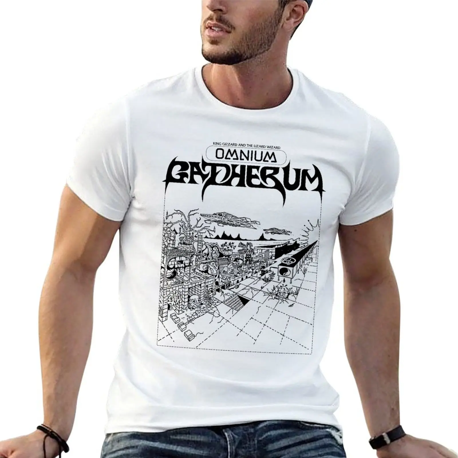 Omnium Gatherum - King Gizzard and The Lizard Wizard T-Shirt Minimalist Plain Crew Neck T-Shirt