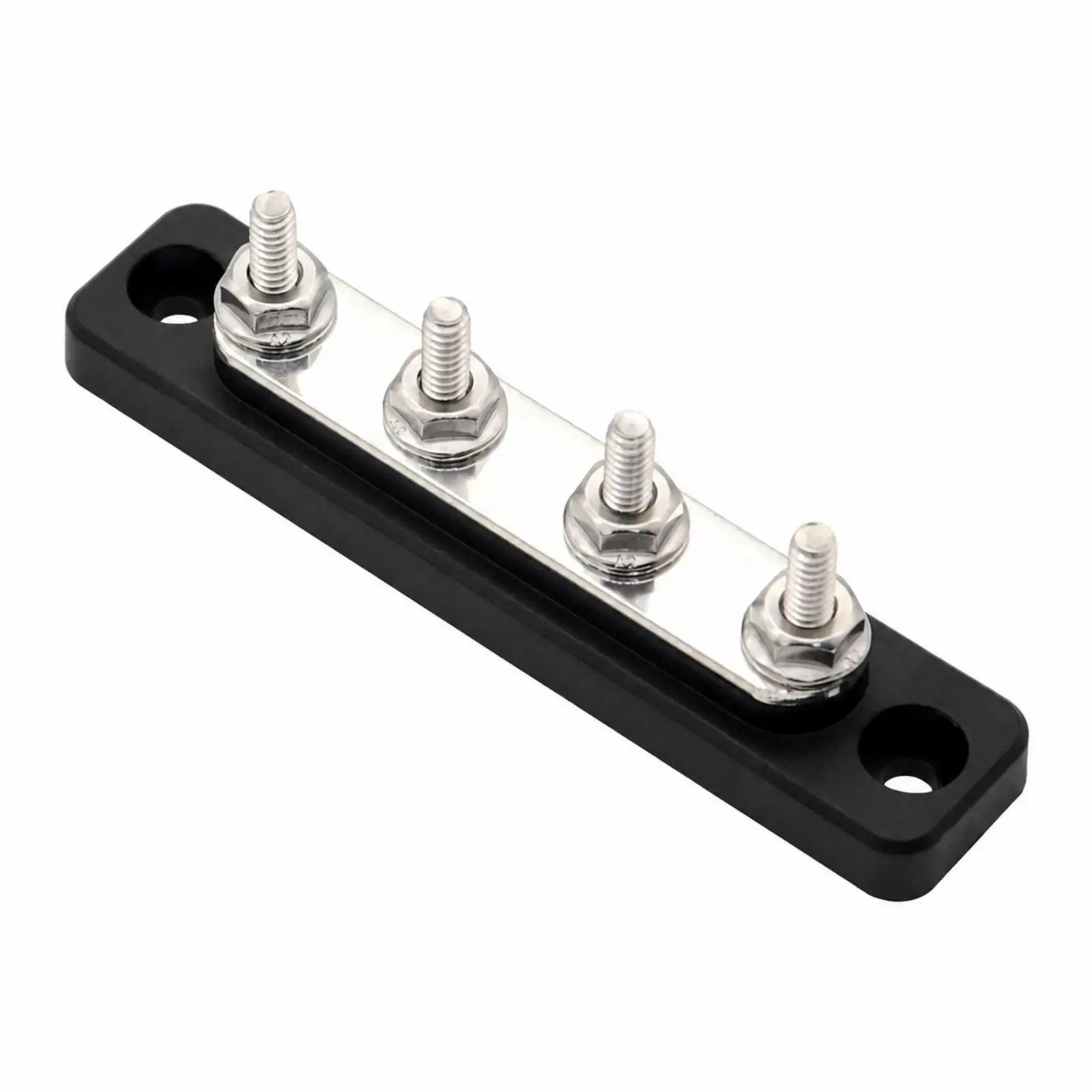 Electrical Busbar Block Nylon Base 4 Circuit 100A for Car Boat RV DC Accessory Wiring Setup