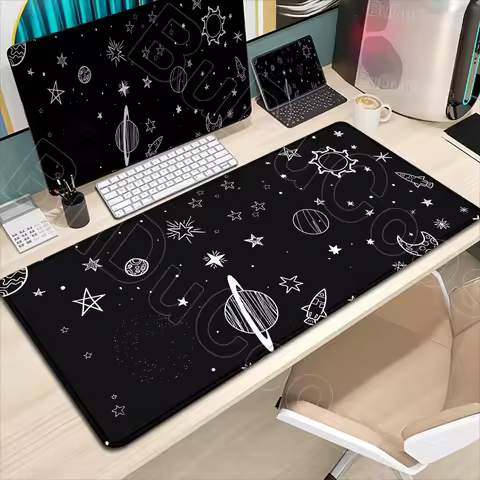 Anime Desk Mat Rubber Table Pad Universe Space Solar System Planet Mouse Pad Game Accessories Mousepad PC Gaming Decoration Mats