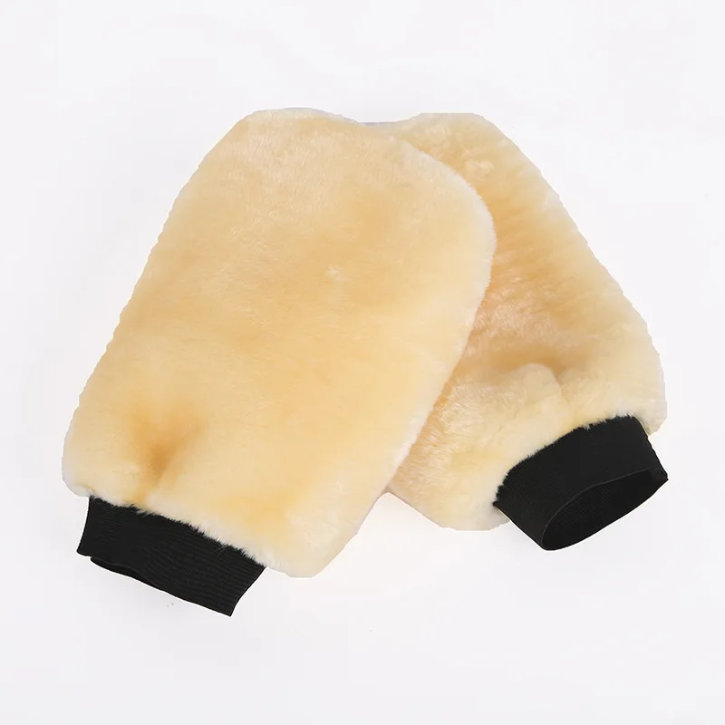 Furry Waxing and Polishing Gloves Double-sided Thickened for Car Washing Super-fiber Car Cleaning Household Cleaning Tools