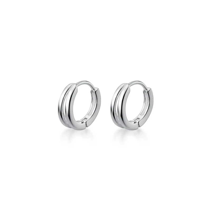 Modian Charm Genuine Sterling Silver 925 Hoop Earrings for Women Line Tiny Ear Hoops Fashion Fine Female Jewelry Brincos  2020