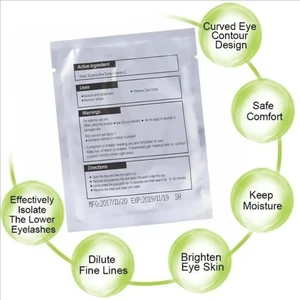 MJ Best sin almohadillas sin gel para almohadillas de látex de extensión de extensión de pestañas debajo de la máscara de ojos Patch Gel Collagen Crystal 6 mejores accesorios de pestañas de ventas - №3