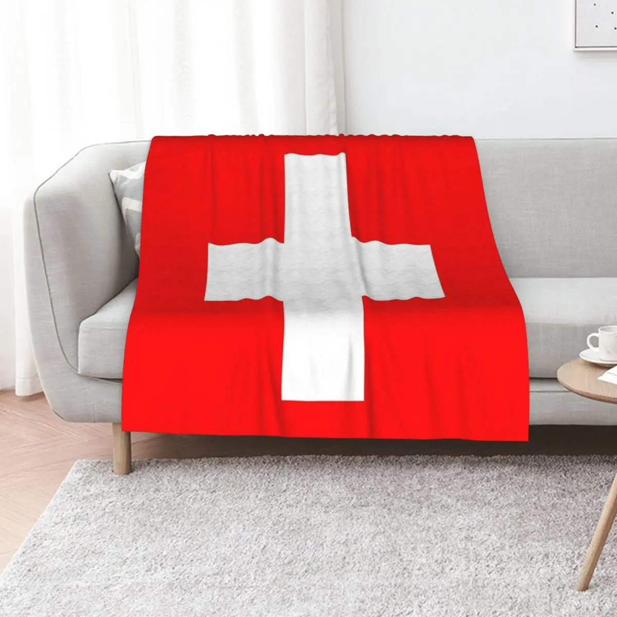 Switzerland Flag Throw Blanket heavy to sleep Hair Blankets For Sofas Luxury Thicken Luxury Brand Picnic Blankets