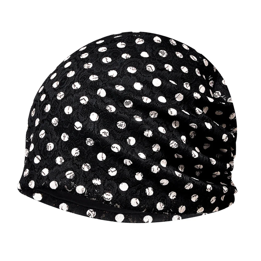 

1pc Lace Dot Maternity Hat Elastic Breathable Thin Cotton Ladies Cap Foldable Comfortable