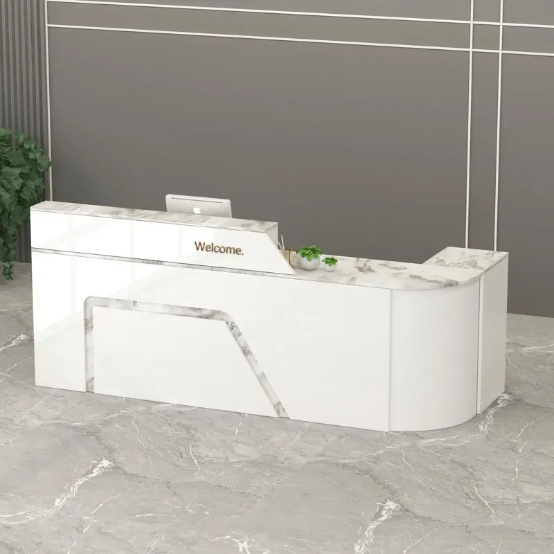 

Bar Small Reception Modern Office Desk White Receptionist Table Retail Register Counter Pulpitos Mobile Bureau Shop Furniture