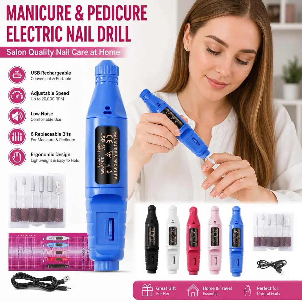 LULAA Strong Function Nail Drill Machine Set Electric Nail Sander Gel Polish Remover Tools Driller Manicure Nail Accessories