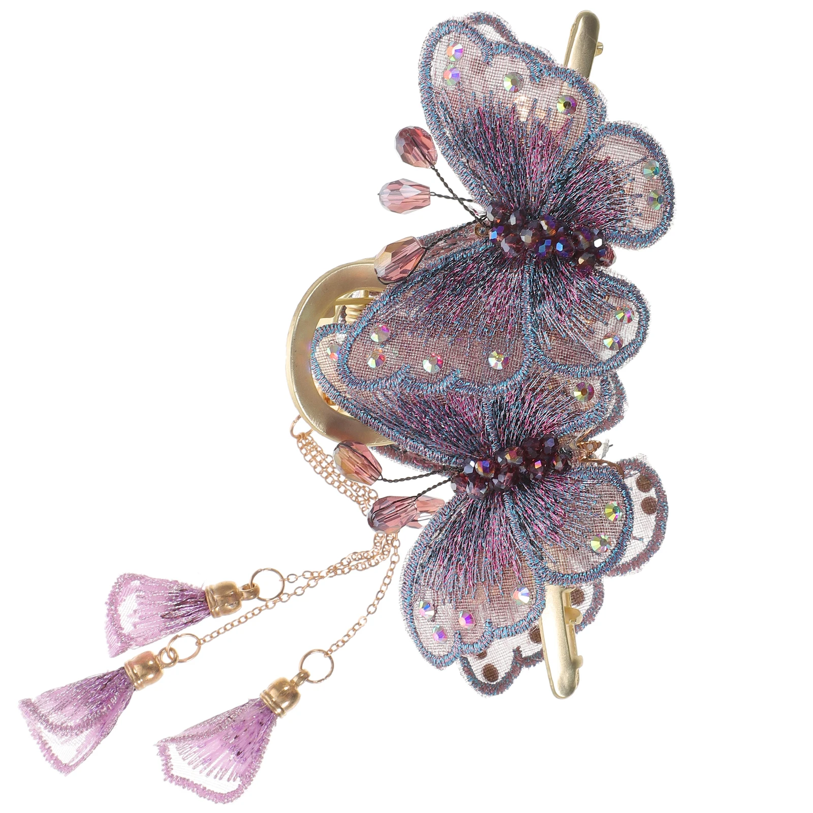 

Metal Butterfly Tassel for Women Wedding Brides Hair Accessories For Women Clips Parties Daily Use Thick Hair Accessories