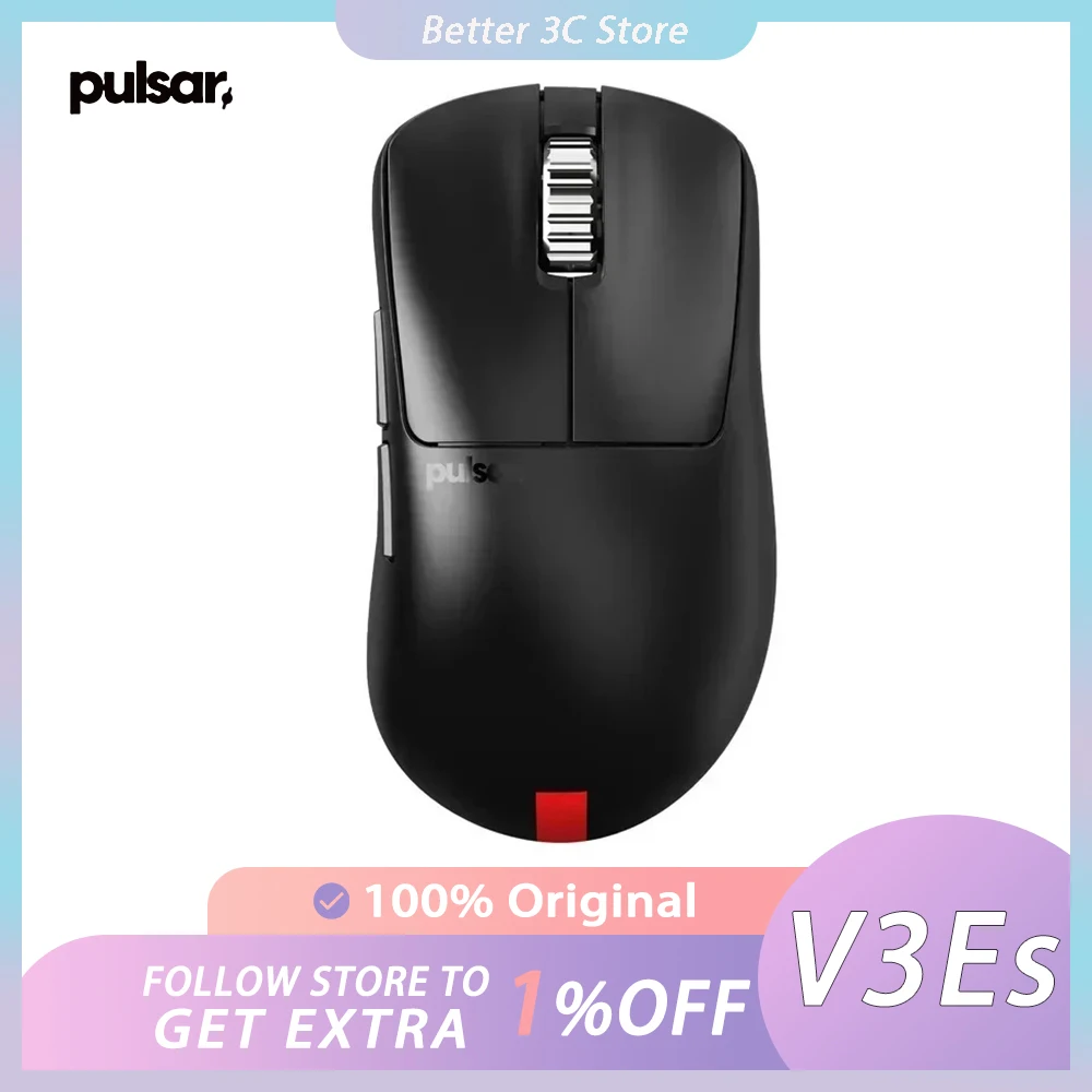 

Pulsar Xlite V3Es Wireless Mouse 8K PAW3395 Sensor Low Latency Lightweight Gaming Mouse OLED Screen Ergonomics Pc Gamer Gifts