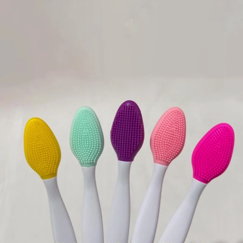 1PC Schönheit Hautpflege Gesicht Waschen Silikon Pinsel Peeling Nase Sauber Mitesser Entfernung Pinsel Werkzeuge Mit Ersatz Kopf