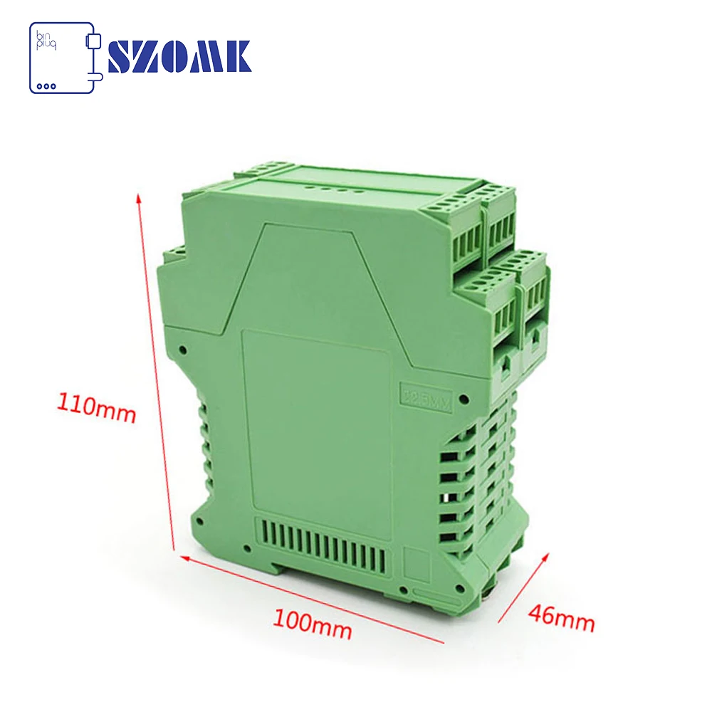 

ABS instrument enclosure green color case electronic din rail box 1Pcs good quality housing electronics 110*100*46mm