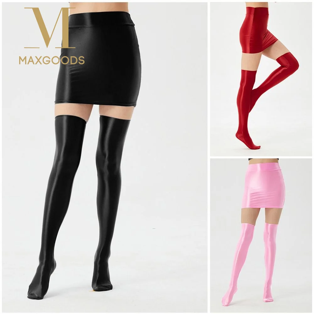 

Модная однотонная мини-юбка с глянцевым эффектом, атласная, с завышенной талией, облегающая, эластичная, моделирующая фигуру, блестящая юбка-карандаш для фестивалей