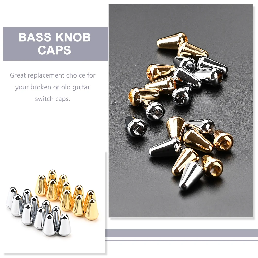 

20 Pcs Eye Switch Hat Guitar Caps Toggle Tip Bass Professional Knob Accessories Metal Has